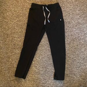 FIGS skinny leg black scrub pants